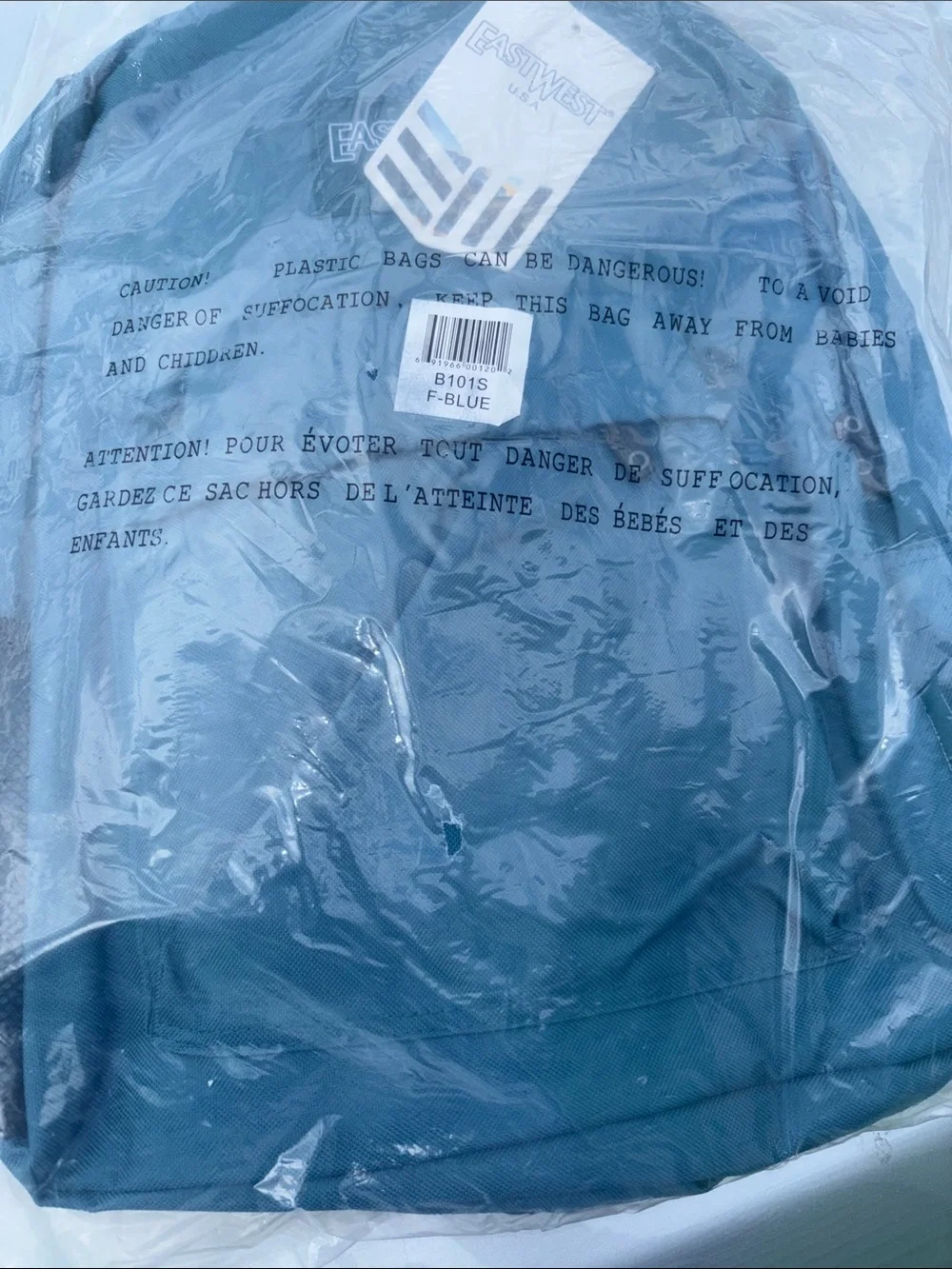 EASTWEST simple student school backpack NWT Navy Blue